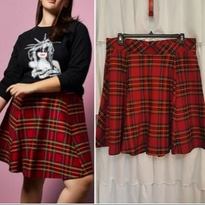 Torrid x Betsey Johnson Plaid Skater Skirt